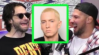 Chris D'Elia's  Eminem Impression! Fighter and The Kid podcast