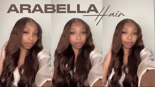 BROWN 26 INCH 13x4 LACED WIG *BIG CURLS* FT. ARABELLA HAIR | Shalaya Dae