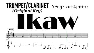 IKAW Trumpet Clarinet Easier Notation Sheet Music Backing Track Partitura Yeng Constantino