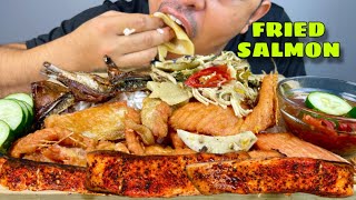 ASMR EATING FRIED SALMON | BAMBOO SHOOT SOUP | FRIED FISH | MUKBANG ASMR