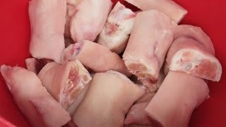 COMO LIMPIAR Y LAVAR MUY BIEN LAS PATITAS DE PUERCO o CERDO