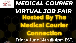 Job Fair Announcement #medicalcourier #courierlife #jobfair