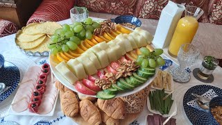 روتيني الصباحي مع تقديم رائع لفطور نهاية الأسبوع دخلو تشوفواBrunch du dimanche pour ma famille