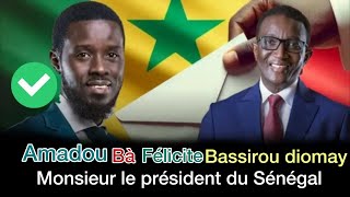 Amadou ba fait un déclaration pour félicite BASSIROU DIOMAY FAYE