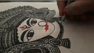 happy DUSSHERA || Durga amma Time lapse Drawing video