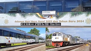 Momen KA Argo Semeru spesial berstiker livery natal dan tahun baru 2024