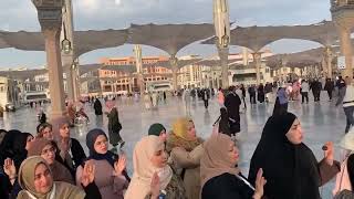 A Group of Iraqi Muslims saying Salawat to Rasool (saw) today in the courtyards of Masjid e Nabawi