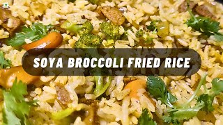 Soya Broccoli Fried Rice Recipe - Healthy and Delicious Veggie Delight! #vegwonderland #friedrice