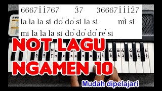 DJ Ngamen 10 - Not Lagu Piano / Pianika untuk Drum Band / Marching Band Mudah Dipelajari