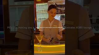 POV: I’m making you an Espresso Martini in the Emirates A380 lounge.  #emiratescabincrew