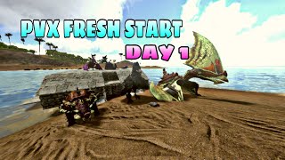 ARK MOBILE  PVX FRESH START||ark mobile official server||TAMING AND FARMING||