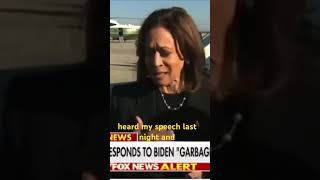 Kamala Harris Speaks Out on Biden’s “Garbage” Remark