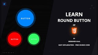 Learn to create Round button | Designer Kaal | 01 #shorts