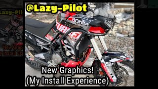 Aprilia Tuareg Vinyl Graphics Installation