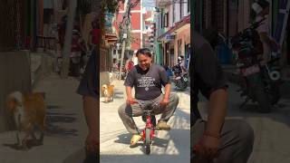 Small Bicycle vs giant man | Nepali honi #funny