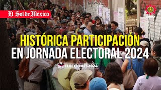 Histórica participación en jornada electoral 2024