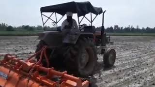 Swaraj 855 with 10 feet rotavator