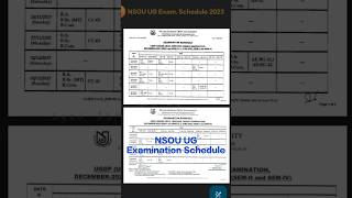 NSOU UG Examination Schedule ✅ 2023 #nsou #2023 #shorts