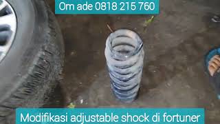 modifikasi suspensi toyota fortuner pake adjustable shock