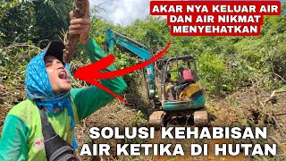 SOLUSI KEHABISAN AIR KALO DI HUTAN TINGGAL POTONG SEPUPU NYA KAYU BAJAKAH HAHA