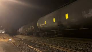 CSX4710 SD70MACe leads CSX M404 w/ a GP49-2 trailing & a Empty Rail Train on the rear, at Piscataway