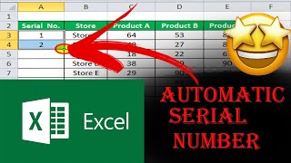 How to insert serial number automatically in excel