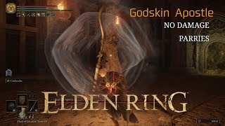 [Elden Ring] Godskin Apostle (Caelid Divine Tower) boss fight | No Damage | Parry