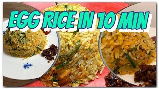 Egg rice in 10 minutes 😱😍 | easy recipe | කාලාම බලන්න | බිත්තර රයිස් | #eggricerecipe #germany