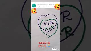 cute name 🥰🥰/lovely name try K+R#shortvideo /short#alphabet /choose your Frist letter K+R