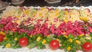 سلطة ليباط مع الخضار 🥗منعشة وباردة ولذيذة 😋 بمكونات بسيطة مرافقة لمشويات عيد الاضحى 👌