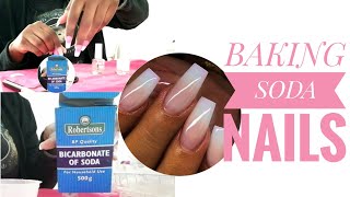 DIY NAILS : BAKING SODA NAILS | I tried baking soda nails