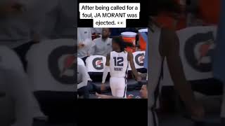 After being called for a foul, JA MORANT was ejected. 👀#nba #basketball #trending