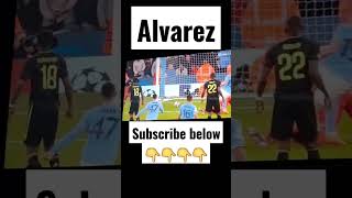 Alvarez scores #shorts #footballshorts #manchestercity