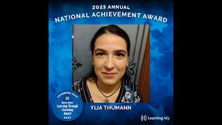 National Achievement Award Winner - Ylia T.