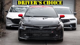 GR Corolla vs Integra Type S vs Mazda 3 Turbo AWD || Best driver's car for the streets