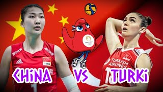 Tim Voli Putri Turki vs China 🏐 QF Volleyball Olimpiade Paris 2024