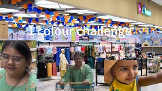 1 COLOUR ITEMS CHALLENGE  WITH COUSINS| Who is the winner 🏆? Shopping pe ge 😇 #shopping #Viral