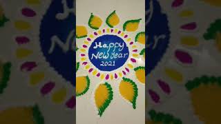 New Year Special Rangoli 2021|see description for link#shorts