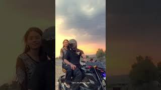 Love song 😍 romantic Couple's bike ride whatsapp status||#short#love #status#bike#viral #ytshorts