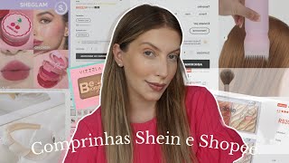 ÚLTIMAS COMPRINHAS da SHEIN e SHOPEE de MAQUIAGEM E ACESSÓRIOS | Comprinhas de maquiagem