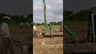 #tractor #pile #piling #solarplantdrill #पायलमशीन  Tractor Pile foundation machine