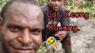 Berjalan diatas rawa Merauke Papua.