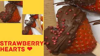 Strawberry hearts / Easy Valentines treats / Heart shaped food ideas / Valentine's day 2021