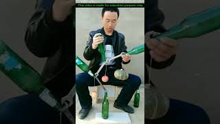 Man Balances 10 Bottlels 🤯 Wood working with art handcraft ideas | skill-art #shorts