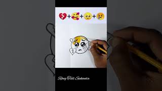 Sad broken heart 💔  |  Emoji satisfying creative art #creativeart #satisfying