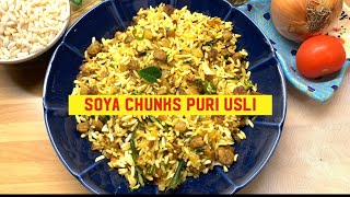 Soya chunks puri usli / Soya chunks recipe / Puffed rice recipe / puri hoggarane / Dinner recipes