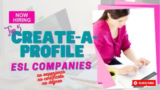 CREATE A PROFILE ESL COMPANIES | WEBSITES AND APP | Liezel Oh