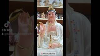 Kwan Yin marmer hanpaiyu padat 16 inch