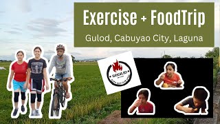 Exercise: Jogging/Cycling + FoodTrip | Nia Road, Gulod, Cabuyao, Laguna | Food Hug: The Fam Vlog