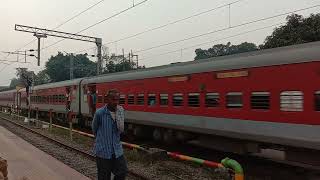 Dibrugarh Town Kamrup Express arriving at Guwahati railway station..